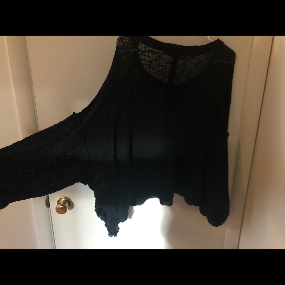 Free People Black Knit Sweater